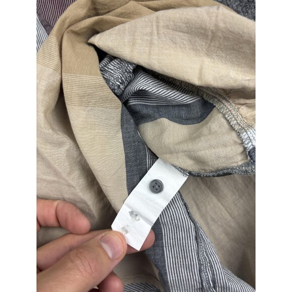 Zara Basic Collection Dress Womens Medium Multi Color Stripe Shirt Midi Collared - Picture 8 of 9